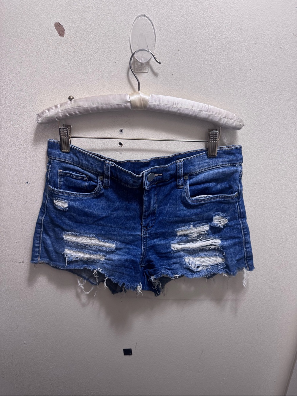 Blank NYC Distressed Blue Cutoff Denim Shorts size 28